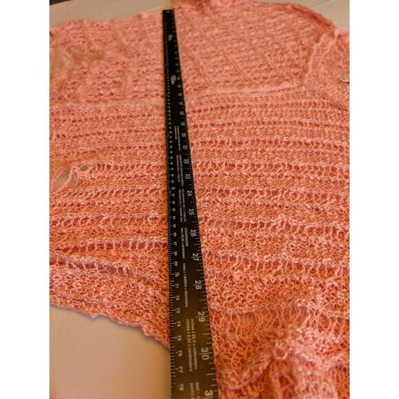 POL Oversized Open Knit Oversized V Neck Distressed Sweater Sz M NWOT - Picture 7 of 7